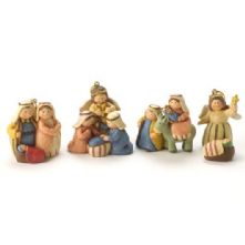 SET OF 4 NATIVITY STORY CERAMIC FIGURINES